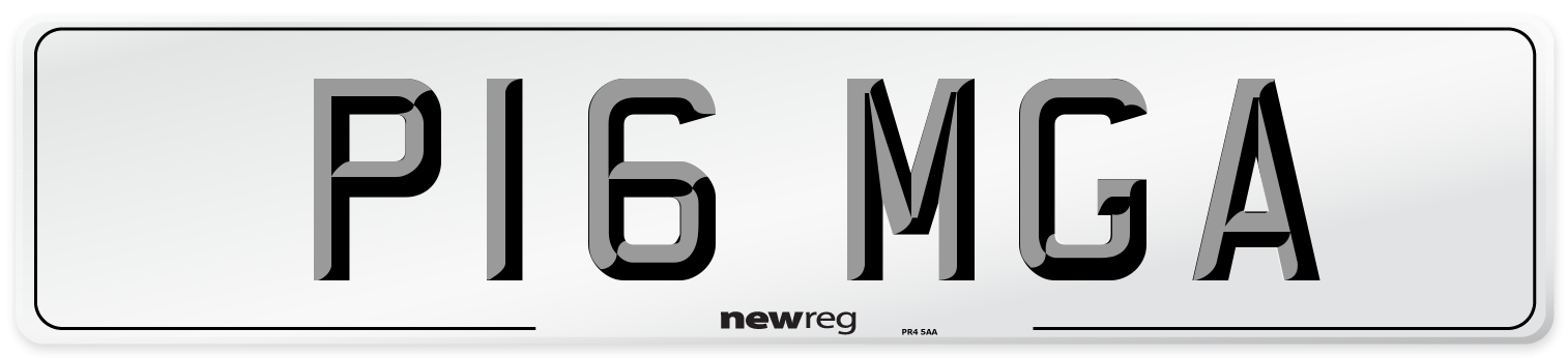 P16 MGA Number Plate from New Reg